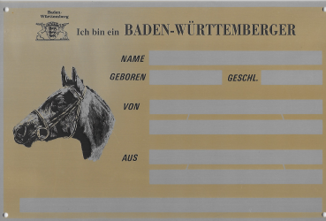 Boxenschild Baden-Württemberger