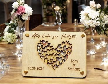 Geldgeschenk  mit Herzen , Geldgeschenk zur Hochzeit, Geldverpackung, Geschenkidee