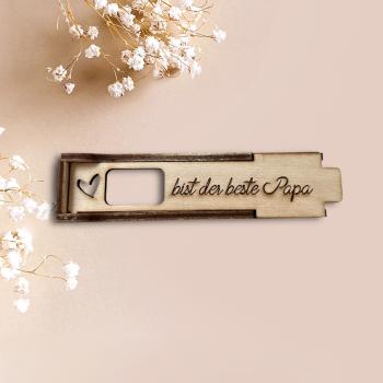 Duplo Holzbox zum klappen Geschenkbox mit Spruch Gravur Schokolade Mitbringsel Geschenkidee
