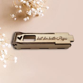 Duplo Holzbox zum klappen Geschenkbox mit Spruch Gravur Schokolade Mitbringsel Geschenkidee