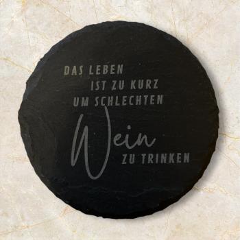 Untersetzer aus Schiefer - Wein