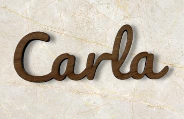 Schriftzug Carla aus Vollholz - verschiedene Größen