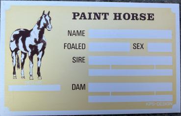 Boxenschild Paint Horse