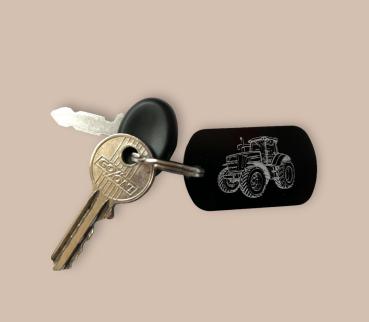 Hundeanhänger / Schlüsselanhänger aus Aluminium rechteckig