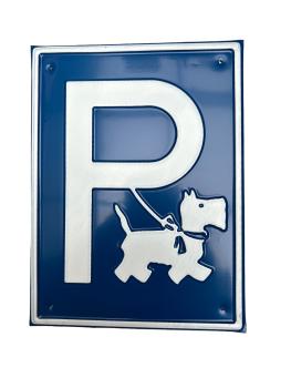 Prägeschild "Hundeparkplatz"