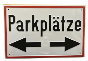 Prägeschild ""Parkplätze"