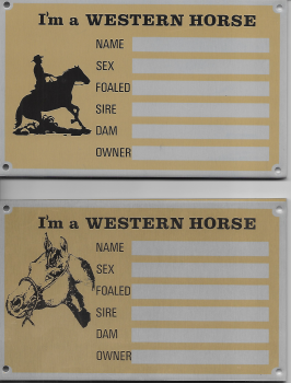 Boxenschild Western Horse