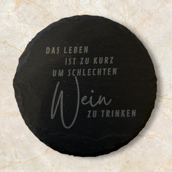 Untersetzer aus Schiefer - Wein