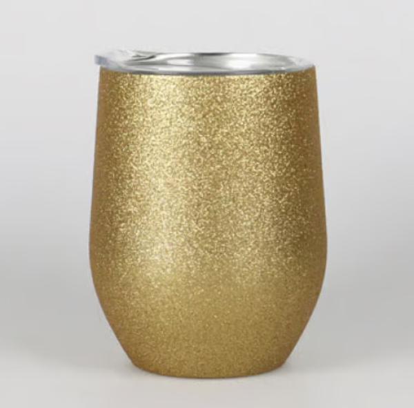 Becher, gold glitzer, 360ml