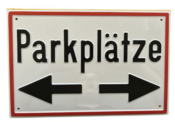 Prägeschild ""Parkplätze"