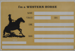 Boxenschild Western Horse