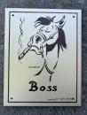 Stallplakette "Boss" aus massivem Aluminium