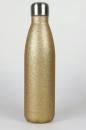 Doppelwandige Iso-Trinkflasche, glitzer gold, 500 ml
